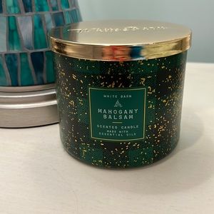 White Barn scented 3 wick candle Mahogany Balsam
